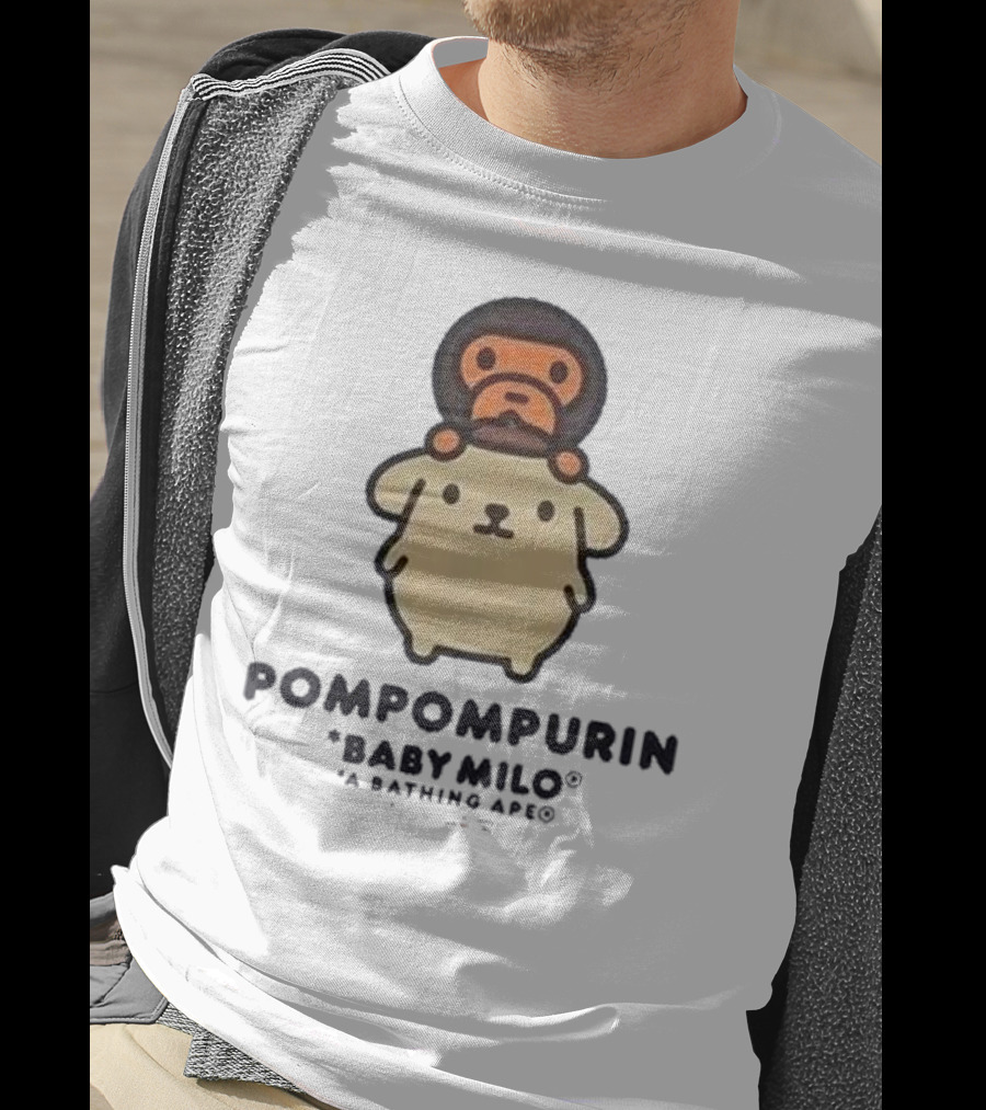Pompompurin Baby Milo A Bathing Ape Collaboration Sanrio Ginza T-Shirt