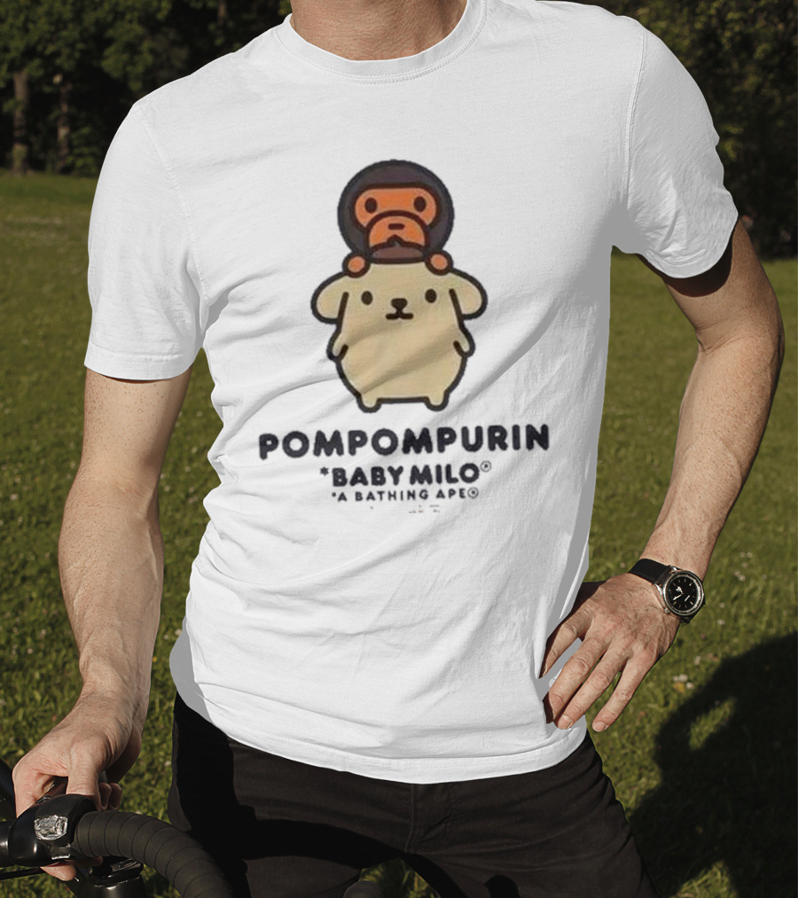 Pompompurin Baby Milo A Bathing Ape Collaboration Sanrio Ginza T-Shirt