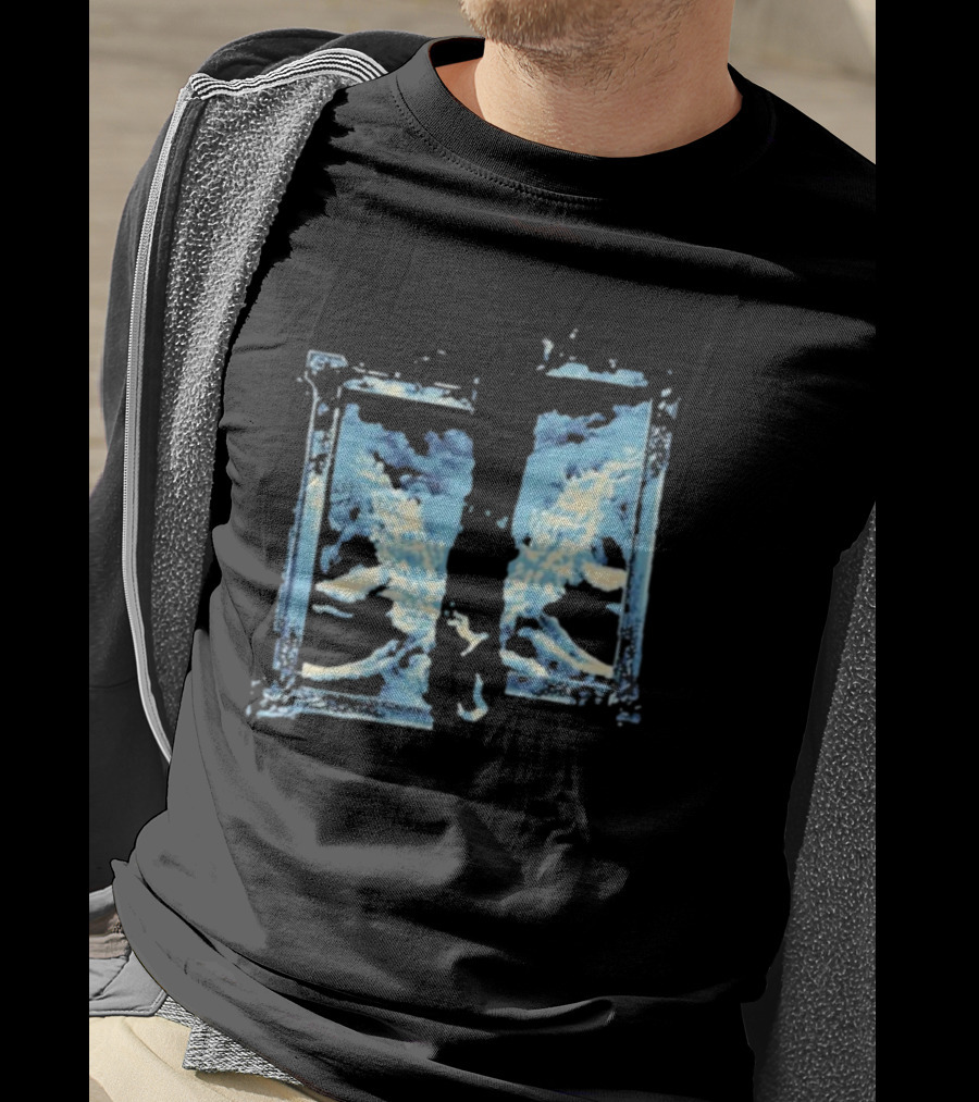 Split Album Landmvrks Blue Ocean Wave Framed Window T-Shirt