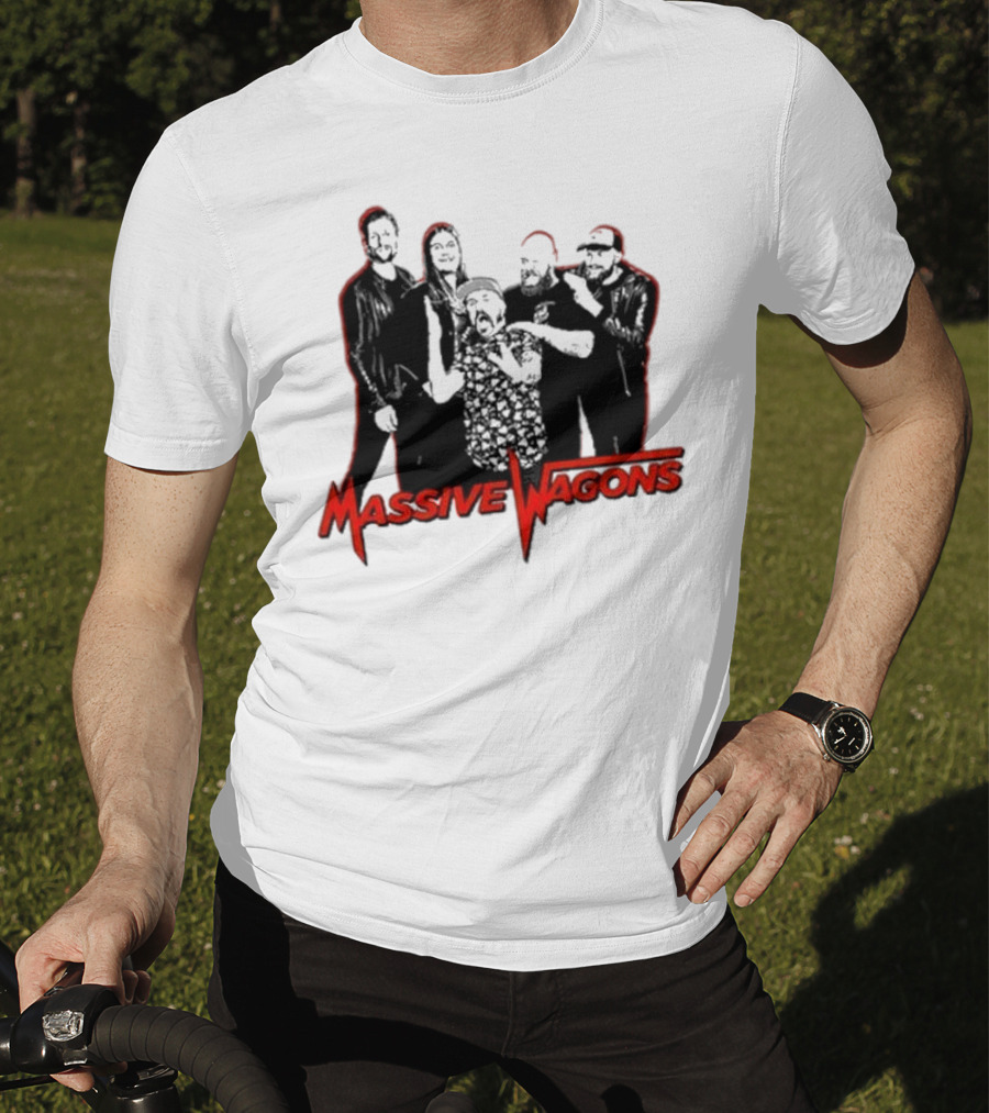 Massive Wagons Band Graphic Red And Black T-Shirt