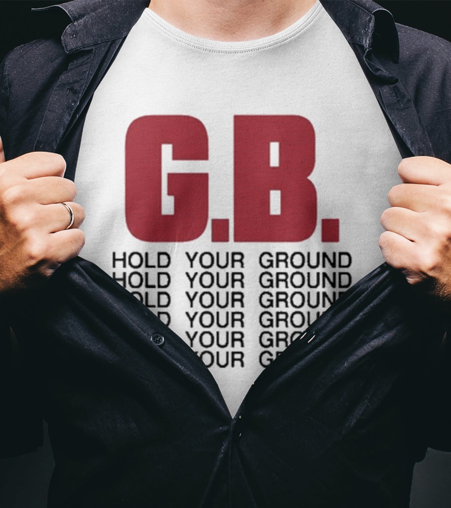 Gorilla Biscuits G.B. Hold Your Ground Hold Your Ground Repeated Text T-Shirt