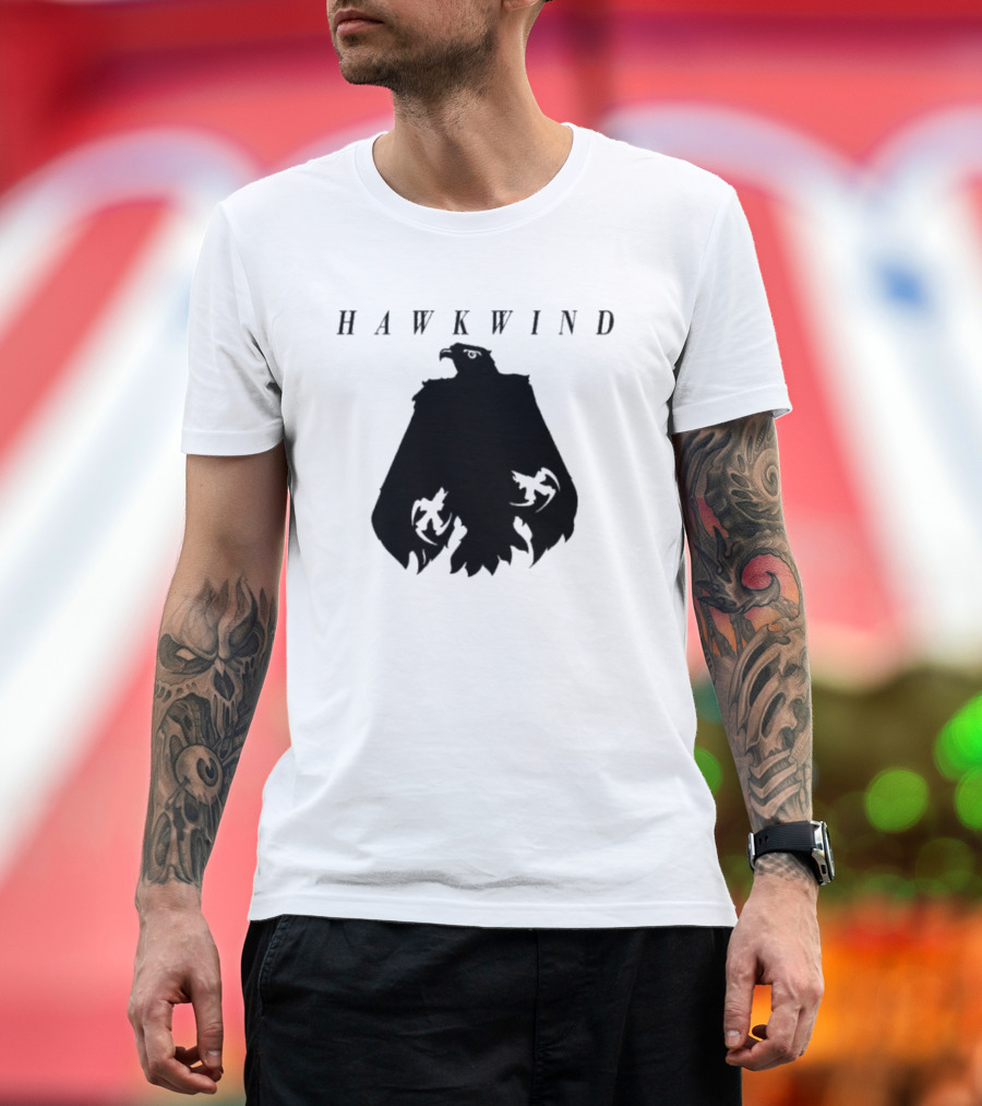 Hawkwind Eagle Silhouette with Mystical Elements T-Shirt