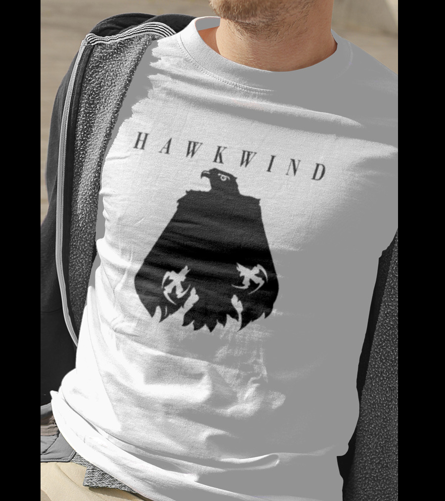 Hawkwind Eagle Silhouette With Mystical Elements T-Shirt