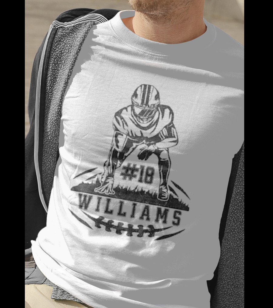 Williams #18 Personalized Football Player T-Shirt