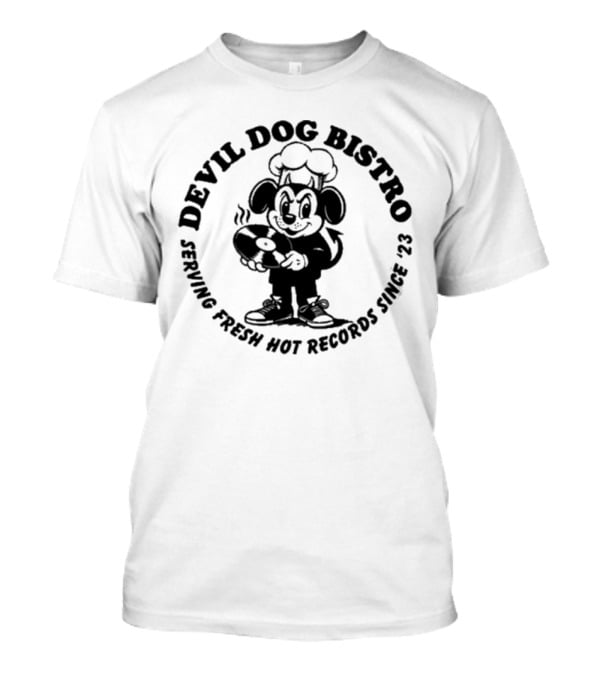 Devil Dog Bistro Fresh Hot Records Culinary Mascot Since ’23 T-Shirt
