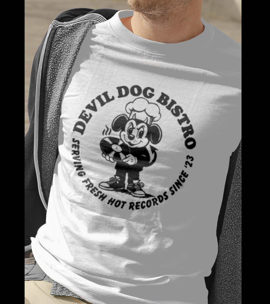 Devil Dog Bistro Fresh Hot Records Culinary Mascot Since ’23 T-Shirt