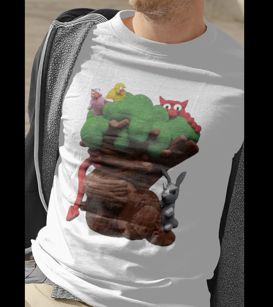 Spookywoods Tree With Animals And Cartoon Creatures T-Shirt