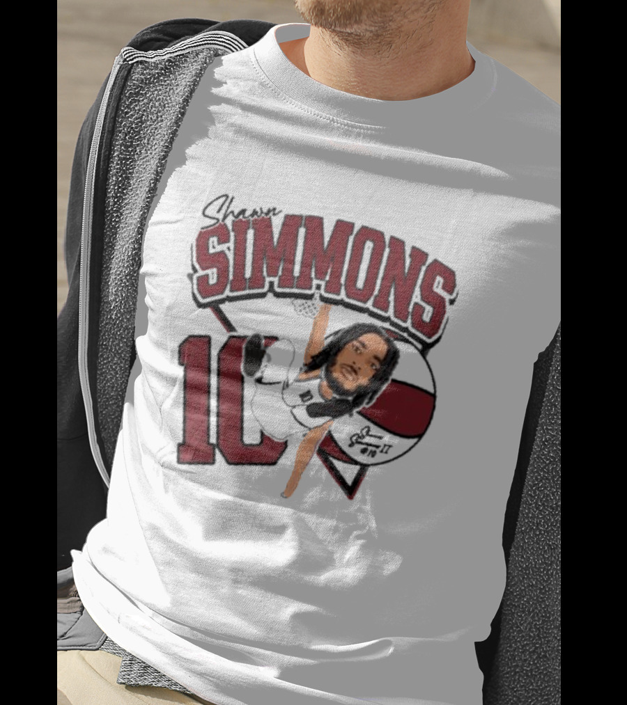 Shawn Simmons Dunking Basketball Number 10 St Joe’s Forward T-Shirt