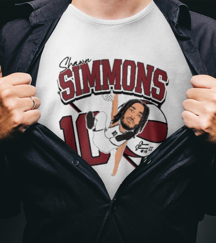 Shawn Simmons Dunking Basketball Number 10 St Joe’s Forward T-Shirt
