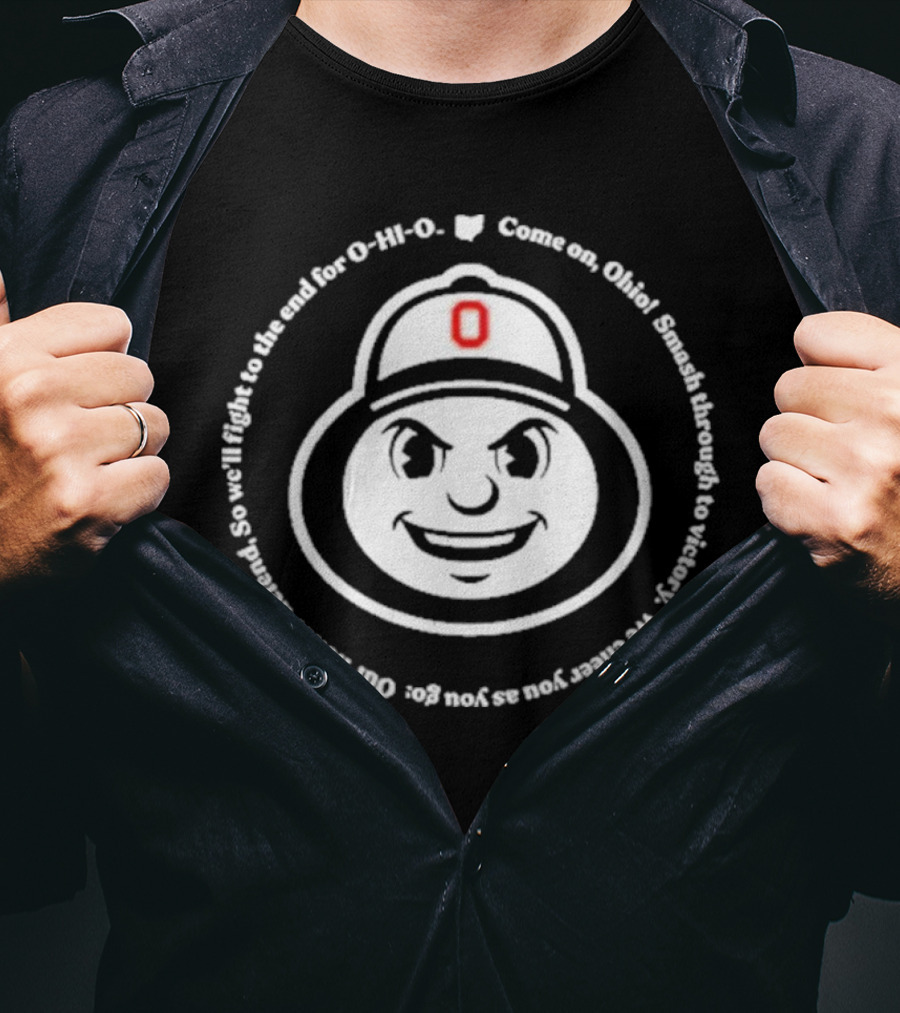 Ohio State Buckeyes Battle Cry Smash Through To Victory T-Shirt