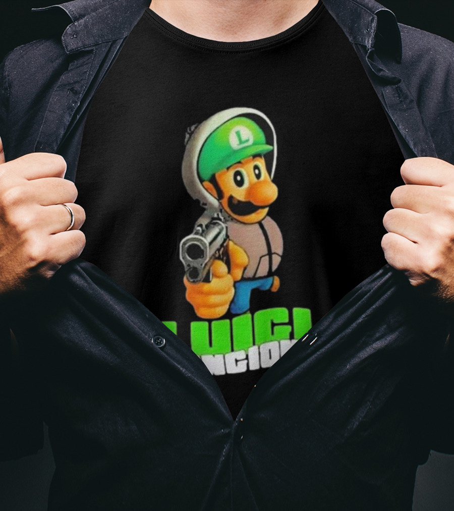 Luigi Mangione Luigi With Gun Iconic Image T-Shirt