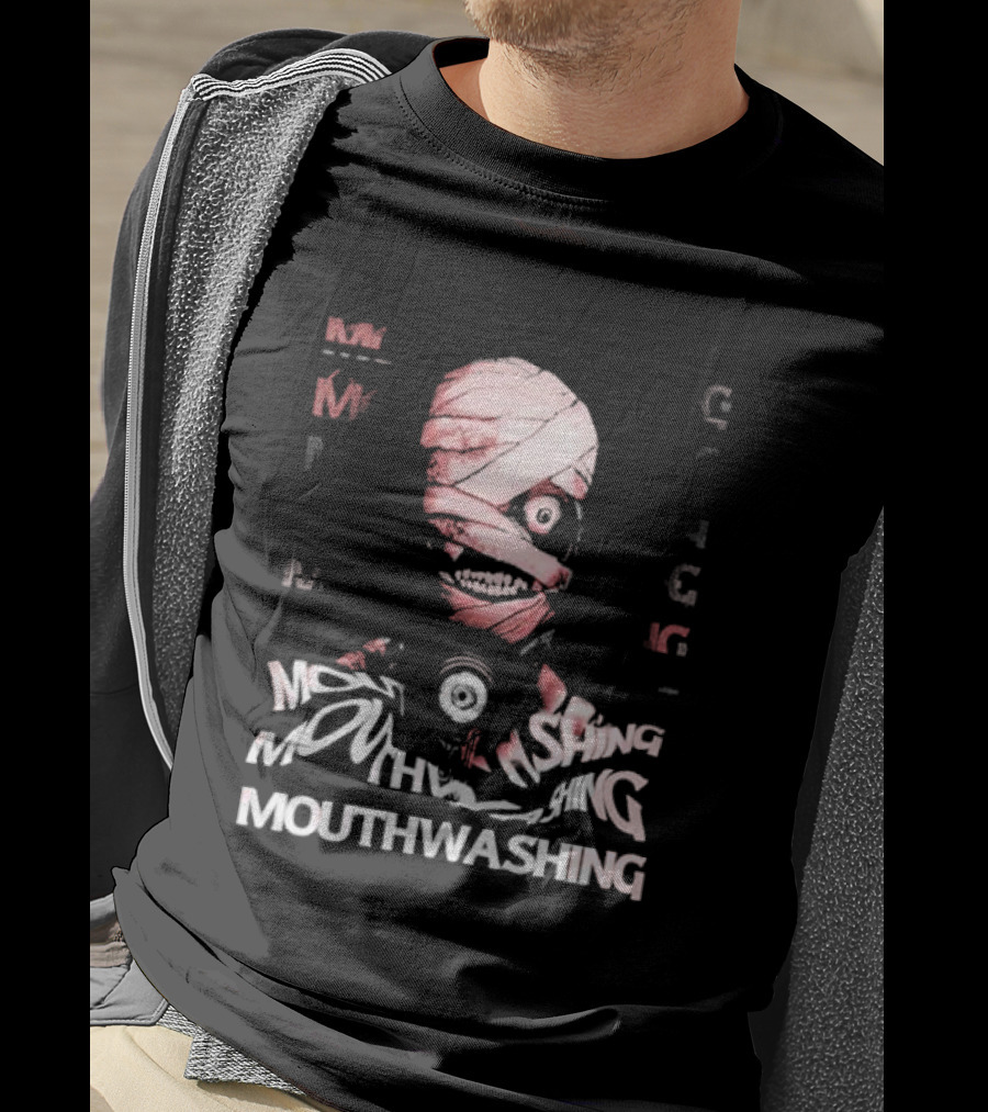 Mouthwashing Horror Game Glitch Masked Figure T-Shirt