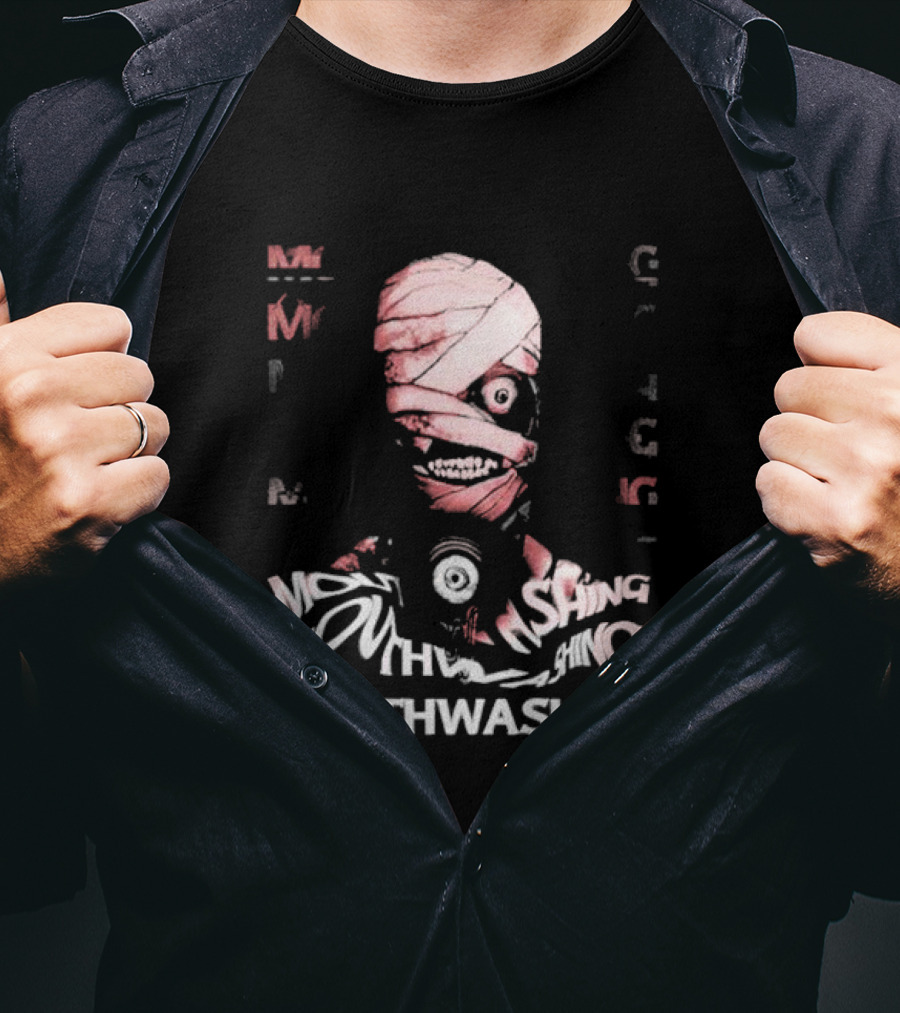 Mouthwashing Horror Game Glitch Masked Figure T-Shirt