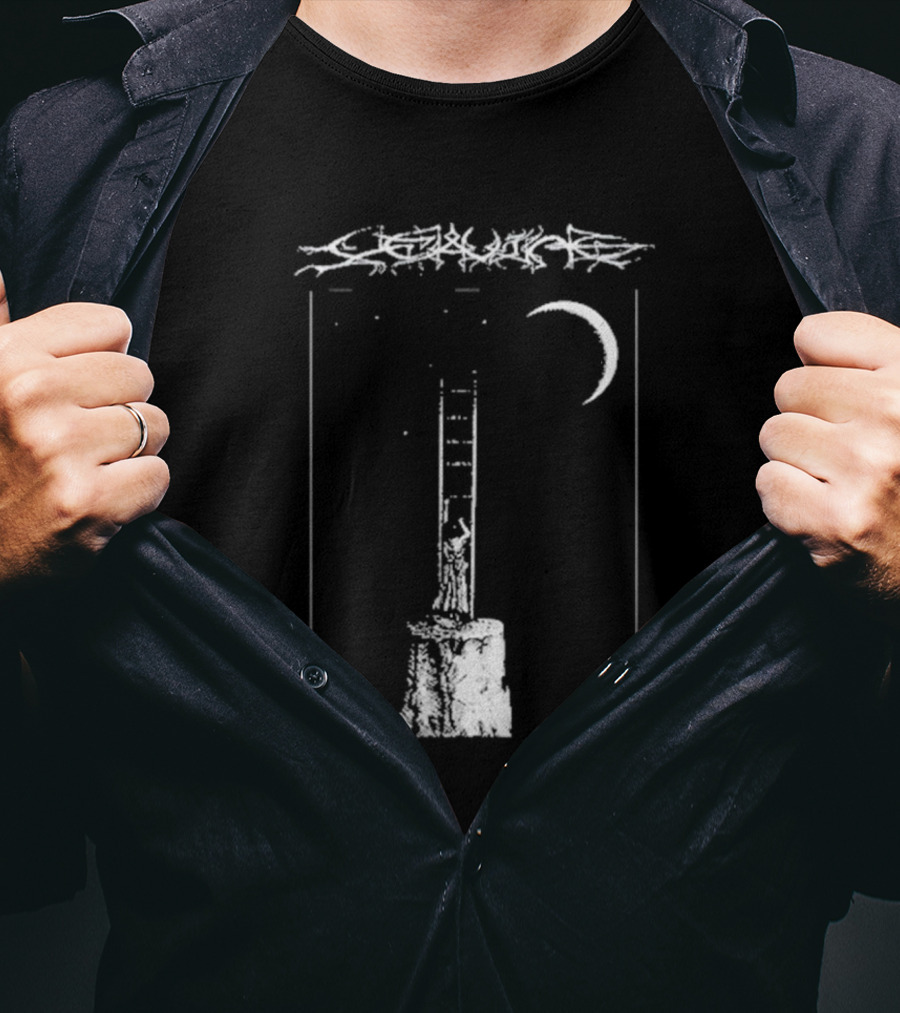 De Leaving Gildan Softstyle Ladder To Crescent Moon T-Shirt