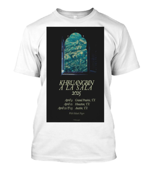 Khruangbin A La Sala 2025 Austin TX April 22-23 With Helado Negro T-Shirt
