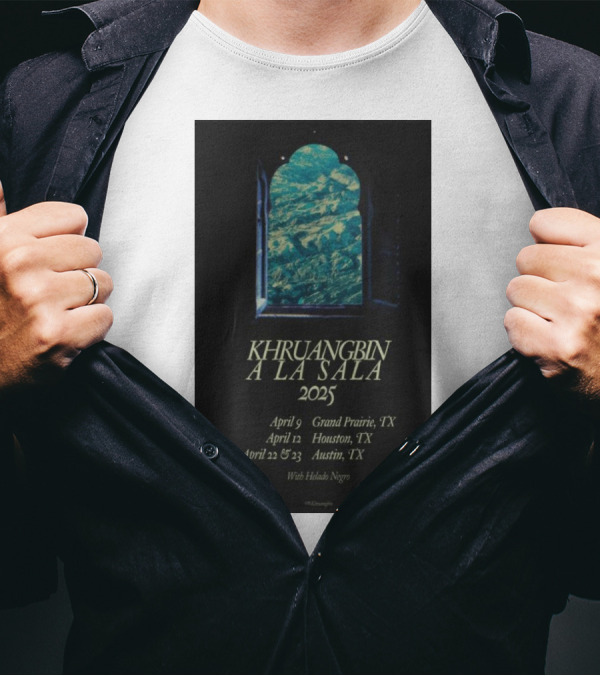 Khruangbin A La Sala 2025 Austin TX April 22-23 With Helado Negro T-Shirt