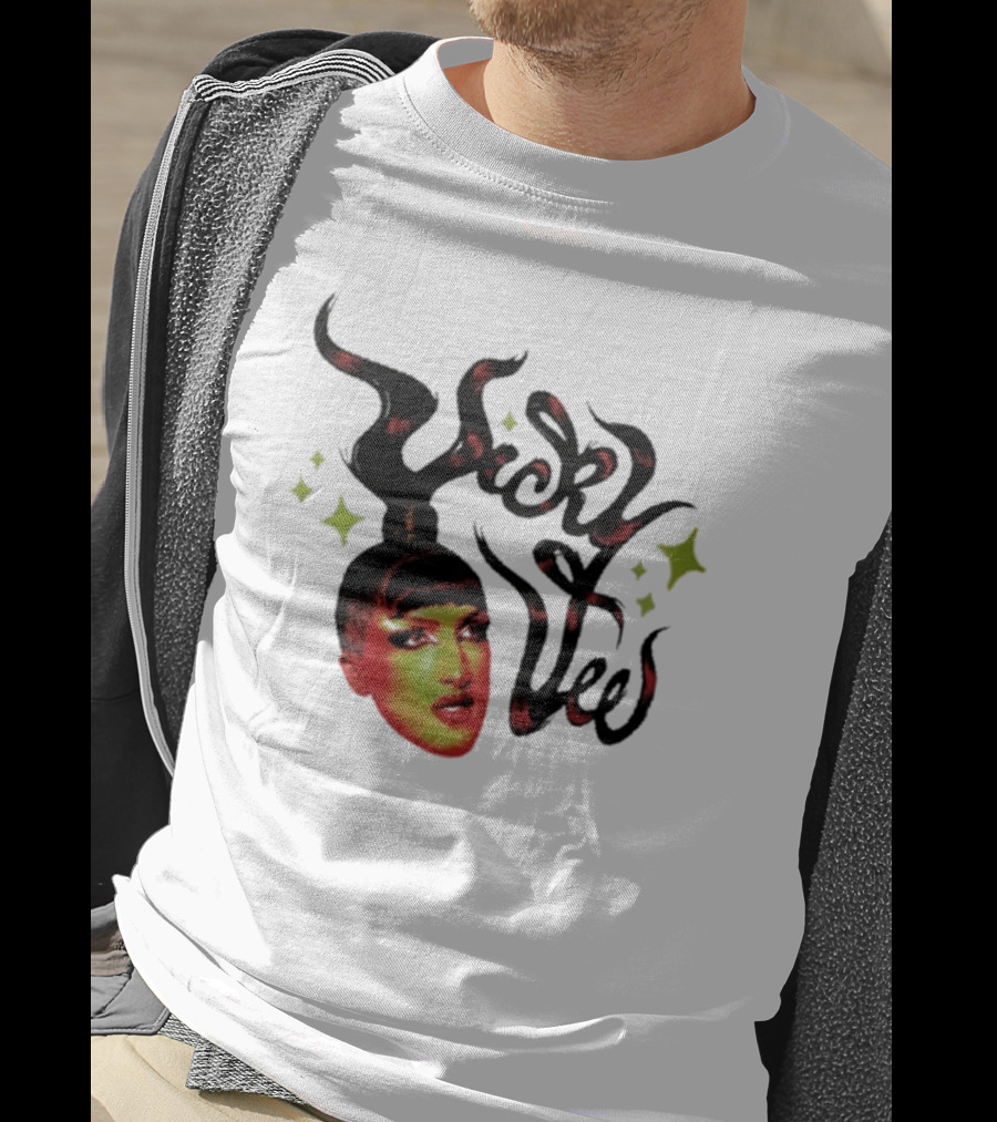 Vicky Vee Stylized Hair And Glittery Accents T-Shirt