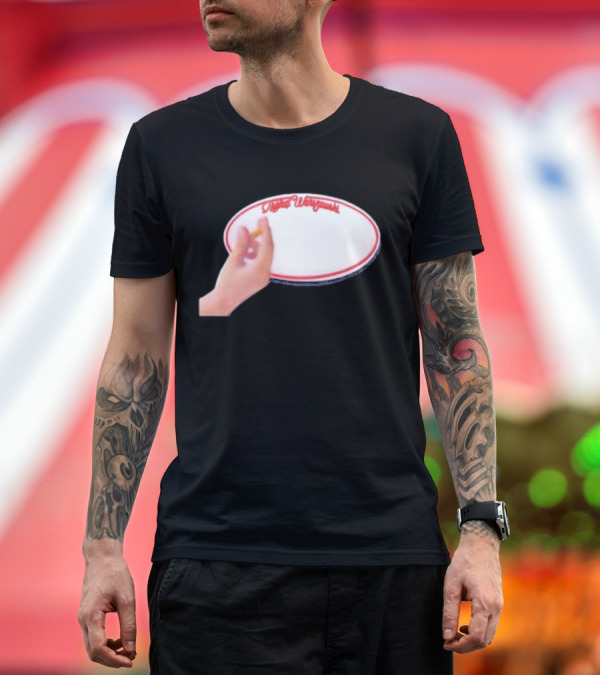 Premium T-Shirt: Trójkąt Warszawski White Plate with Hand and Cigarette T-Shirt Trójkąt Warszawski White Plate with Hand and Cigarette T-Shirt