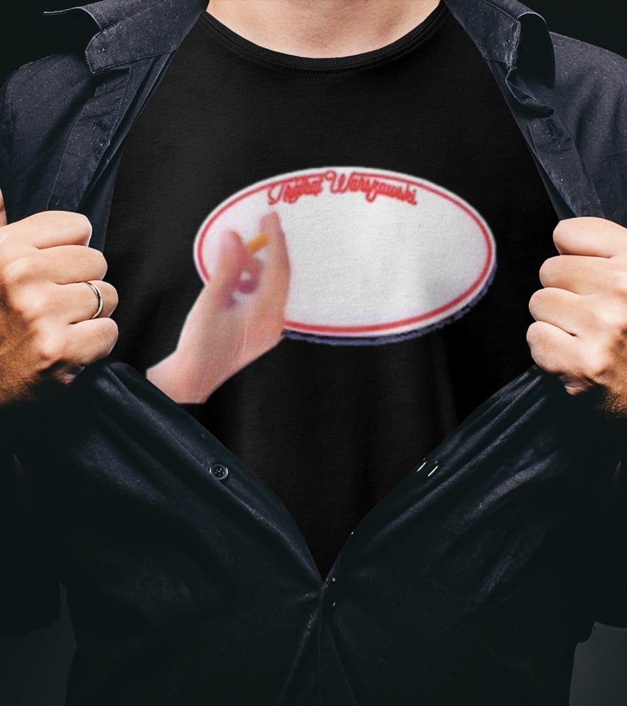 Trójkąt Warszawski White Plate With Hand And Cigarette T-Shirt