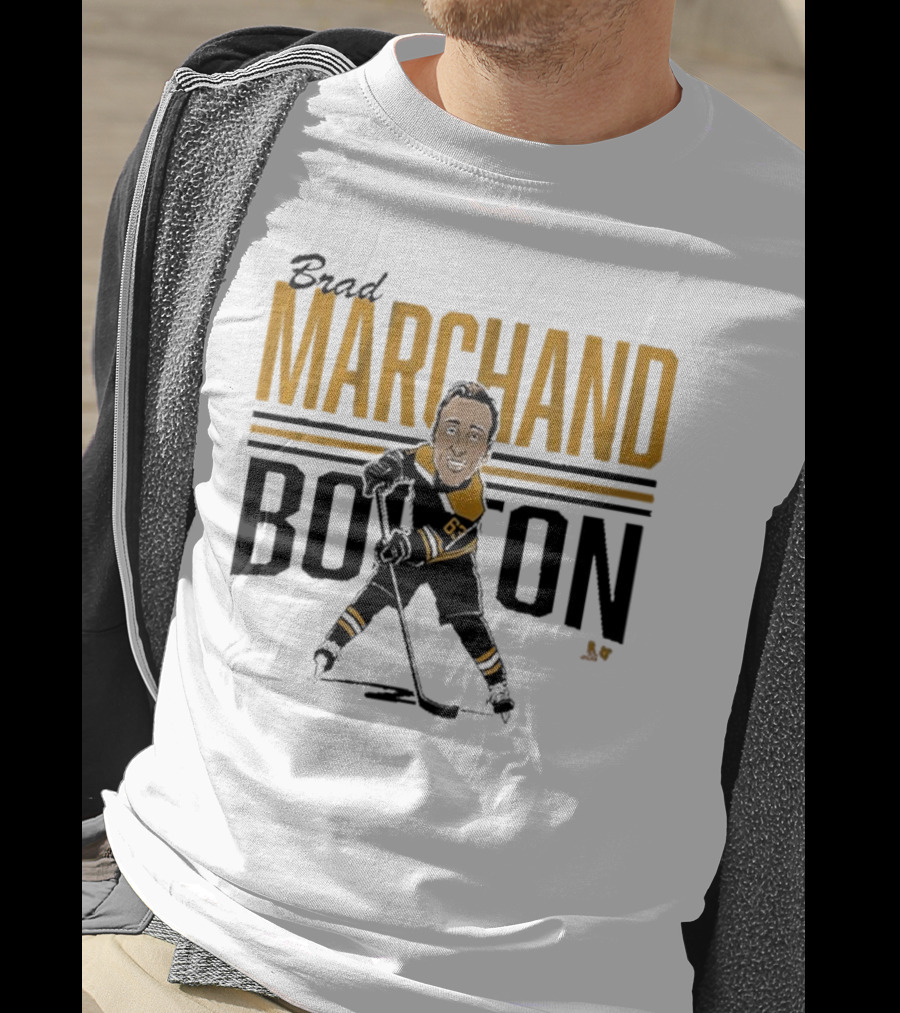 Brad Marchand Boston Center Ice Caricature T-Shirt