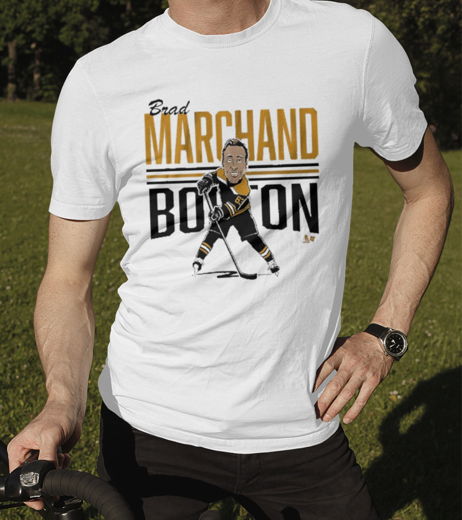 Brad Marchand Boston Center Ice Caricature T-Shirt