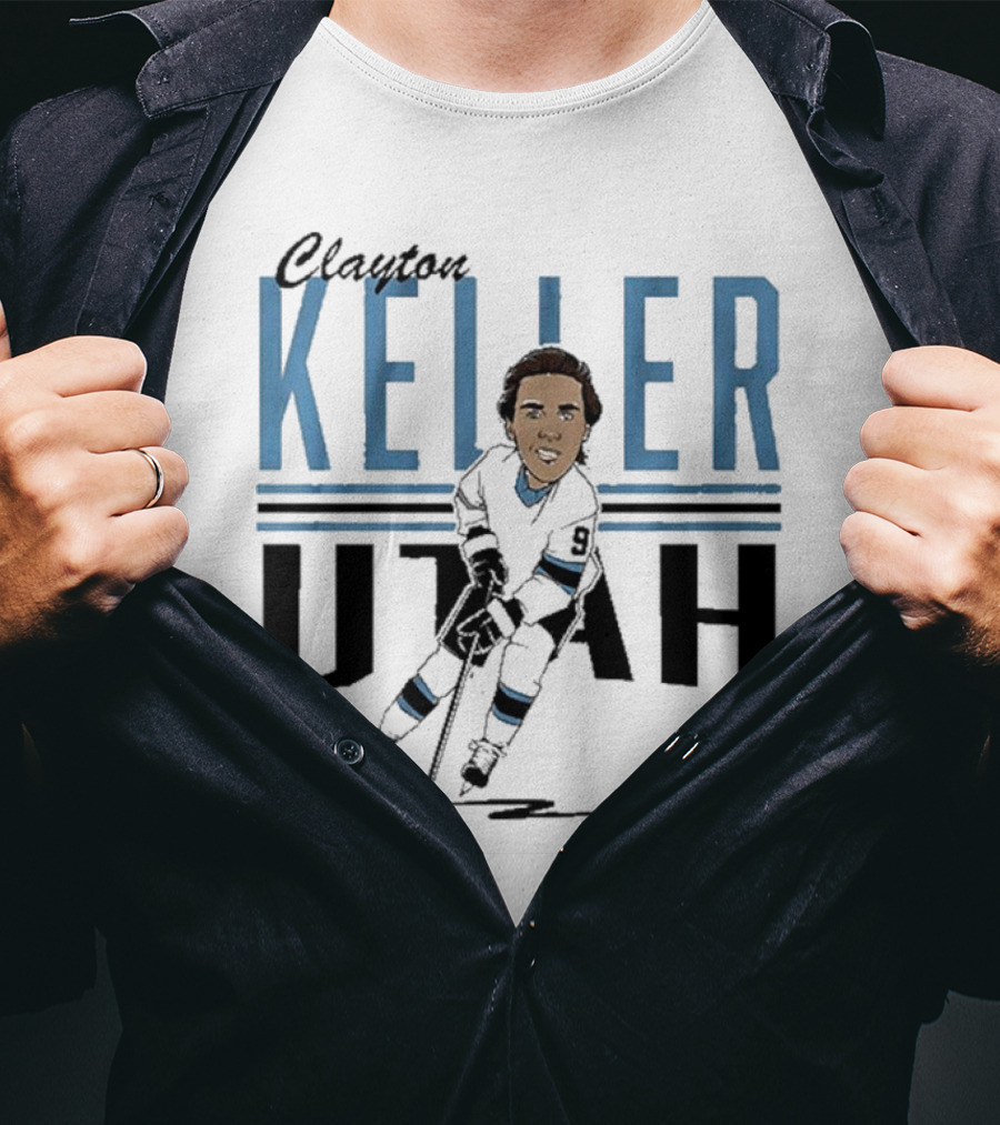 Clayton Keller Utah Center Ice Caricature T-Shirt
