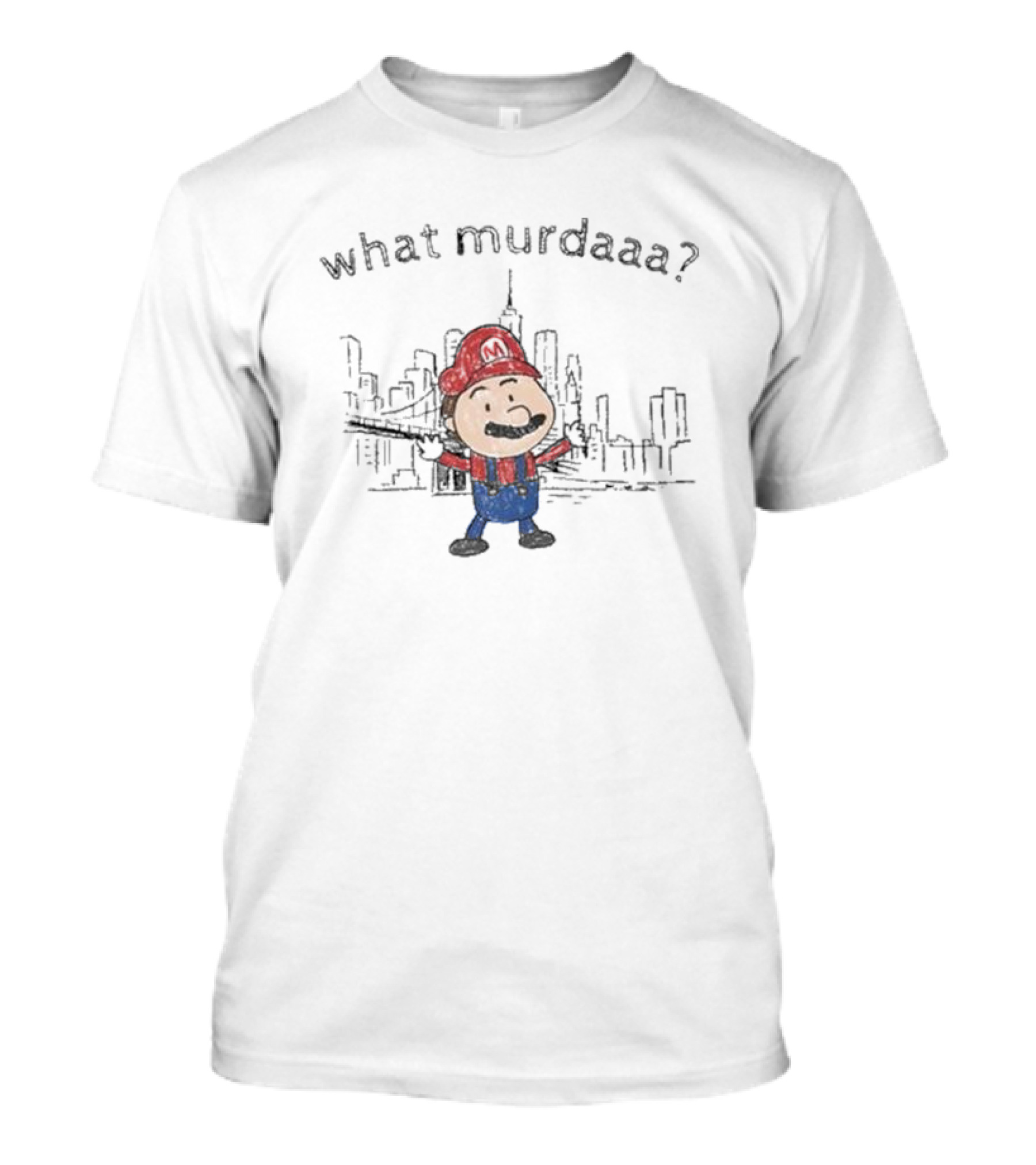 Dishonorable Mentions What Murdaaa Mario In City Skyline T-Shirt
