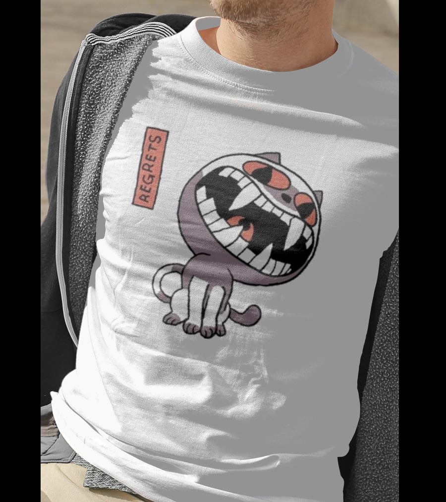 Herald Of Regrets Cartoon Cat Character T-Shirt