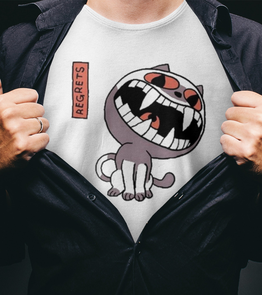 Herald Of Regrets Cartoon Cat Character T-Shirt