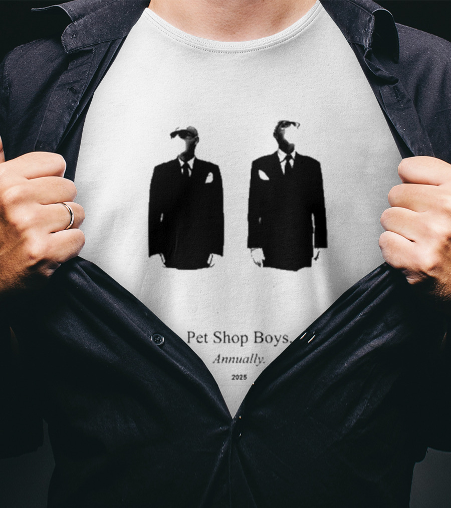 Pet Shop Boys Annually 2025 Black Suit T-Shirt