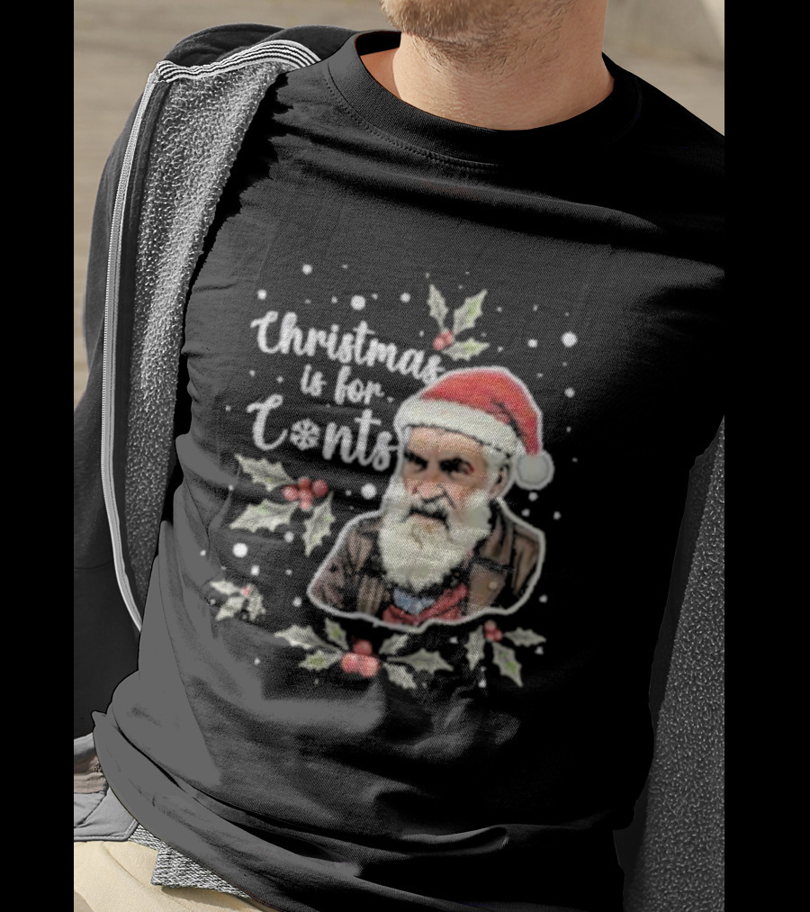 Jim Brassic Christmas Is For Cnts Santa T-Shirt