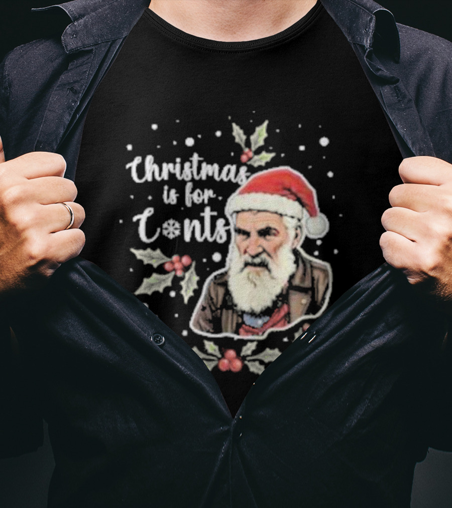 Jim Brassic Christmas Is For Cnts Santa T-Shirt