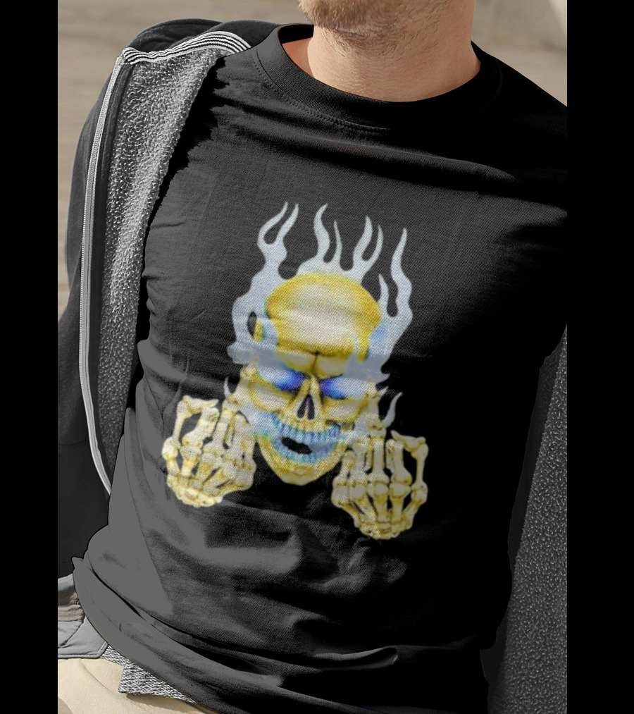 Skull Babbitt Revived Flaming Skeletal Embrace T-Shirt