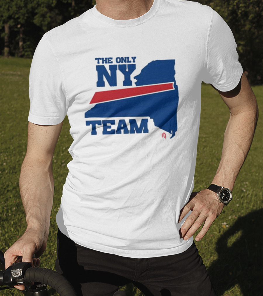 The Only NY Team New York State Silhouette Red Stripe T-Shirt
