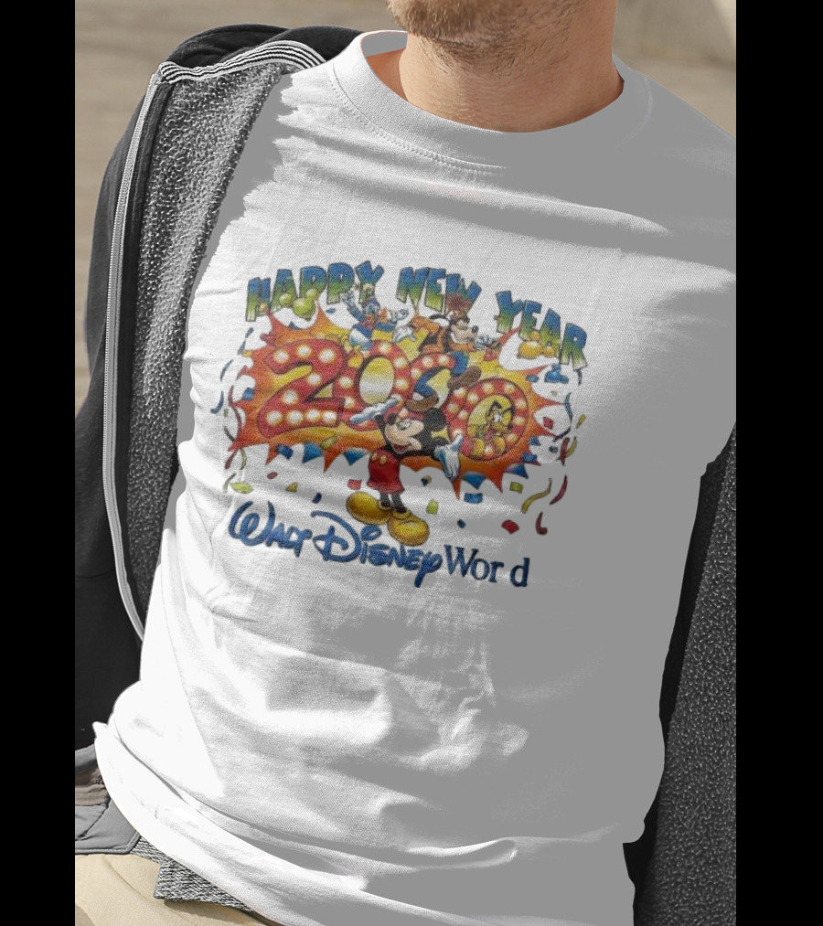 Walt Disney World Happy New Year 2000 Mickey And Friends T-Shirt