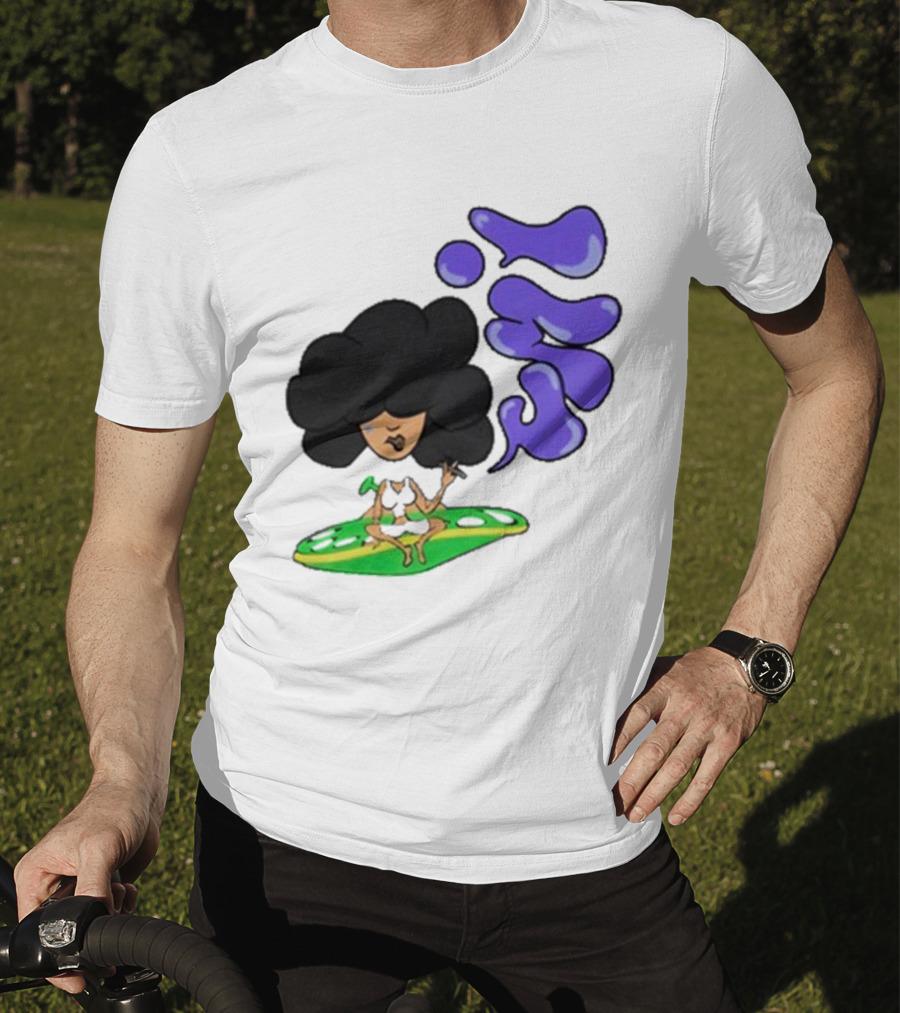 Whoisumi Umi Ufo Smoking Afro Character T-Shirt