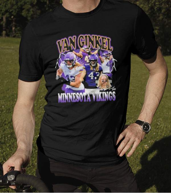 Van Ginkel Minnesota Vikings Football Player T-Shirt