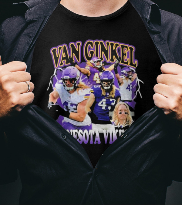 Van Ginkel Minnesota Vikings Football Player T-Shirt
