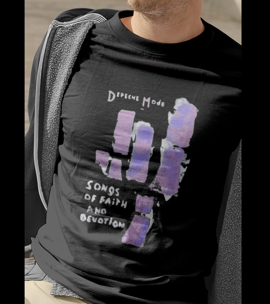 Depeche Mode Songs Of Faith And Devotion Abstract Violet Hand T-Shirt