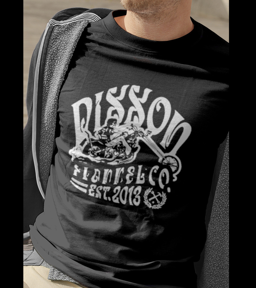 Dixxon Flannel Co 12 Over Est 2013 Motorcycle Rider T-Shirt