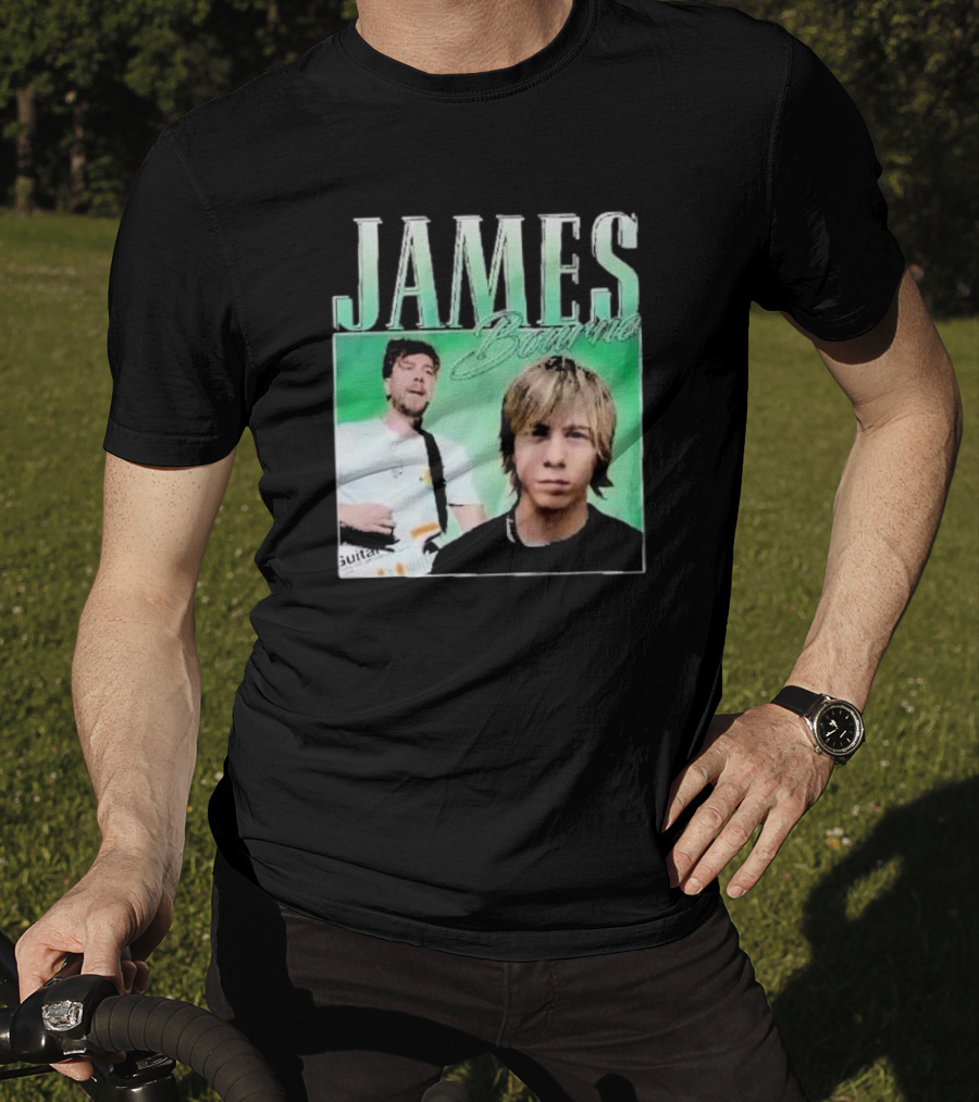James Bourne Duo Musical Tribute Green Background T-Shirt