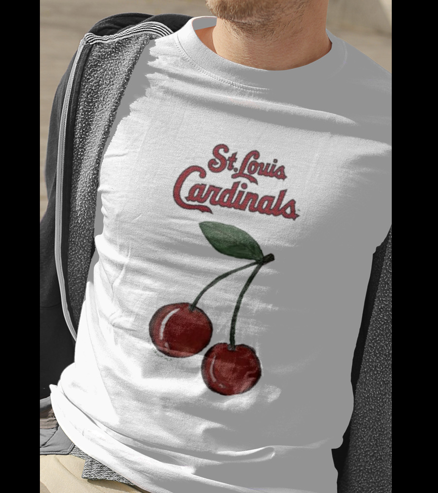 St. Louis Cardinals Cherries Baseball Team T-Shirt
