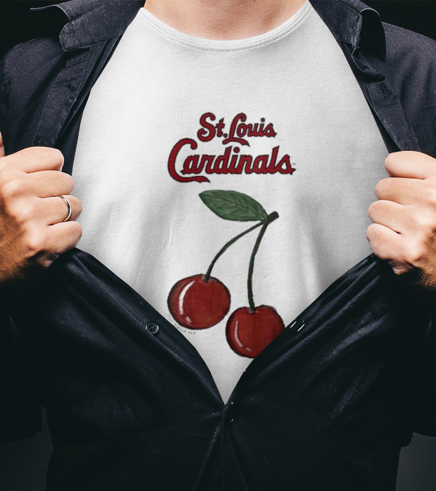 St. Louis Cardinals Cherries Baseball Team T-Shirt