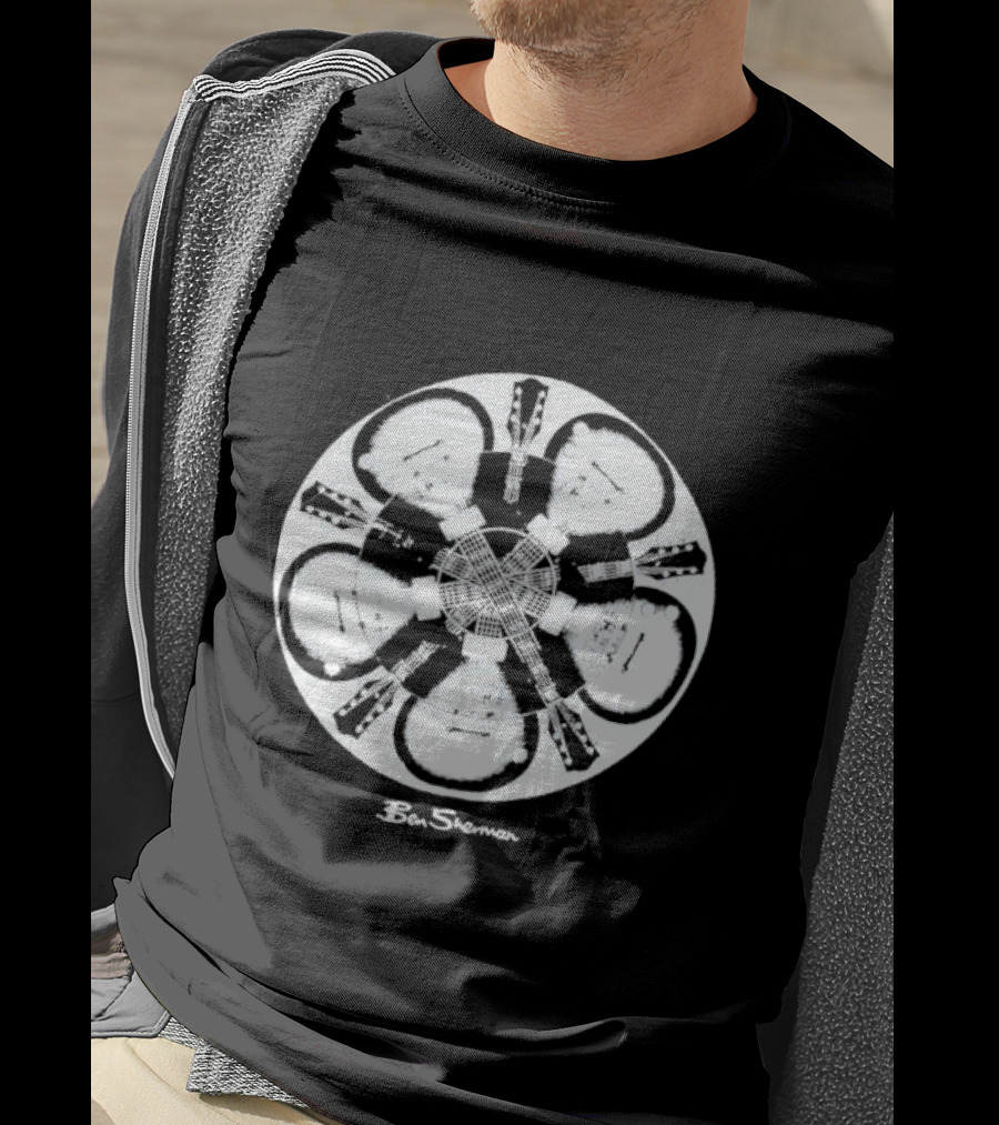 Guitar Mandala Ben Sherman Optical Illusion T-Shirt