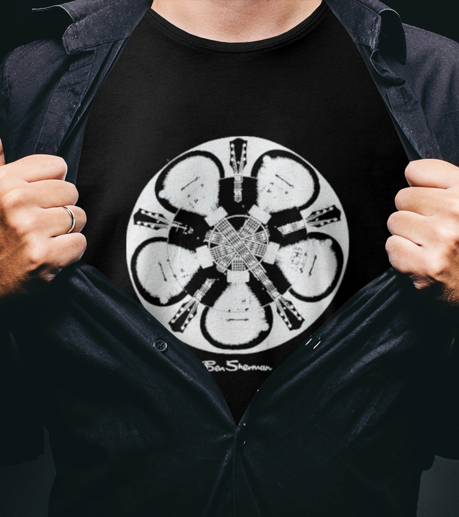 Guitar Mandala Ben Sherman Optical Illusion T-Shirt