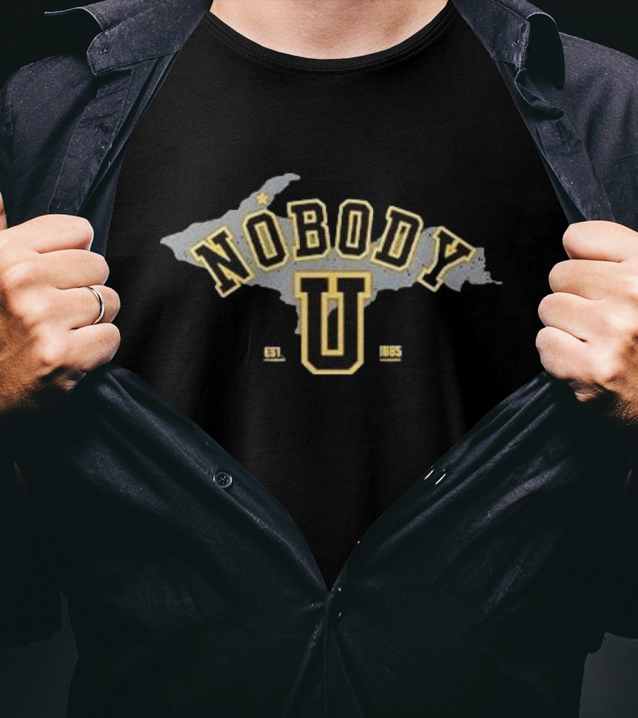 Michigan Tech Basketball Nobody U Est. 1885 Map T-Shirt