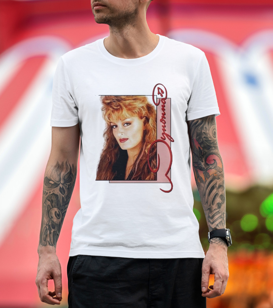 Wynonna 2024 Photo Tour Red Script Long Hair T-Shirt