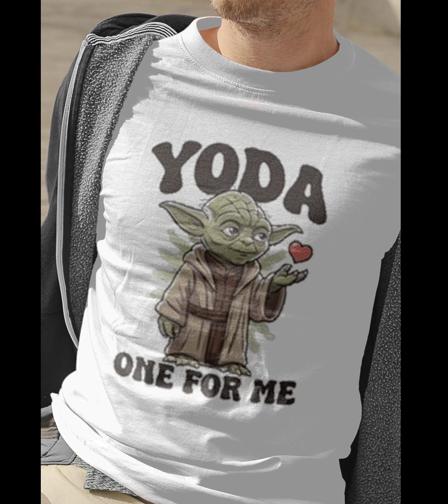 Yoda One For Me Star Wars Valentine's Day Message With Heart T-Shirt