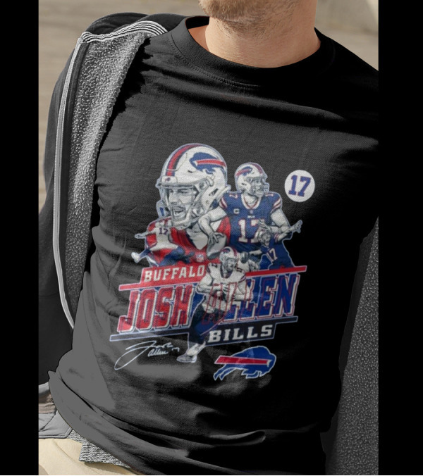 Buffalo Bills Josh Allen Number 17 Forever True Legends In Our Hearts T-Shirt