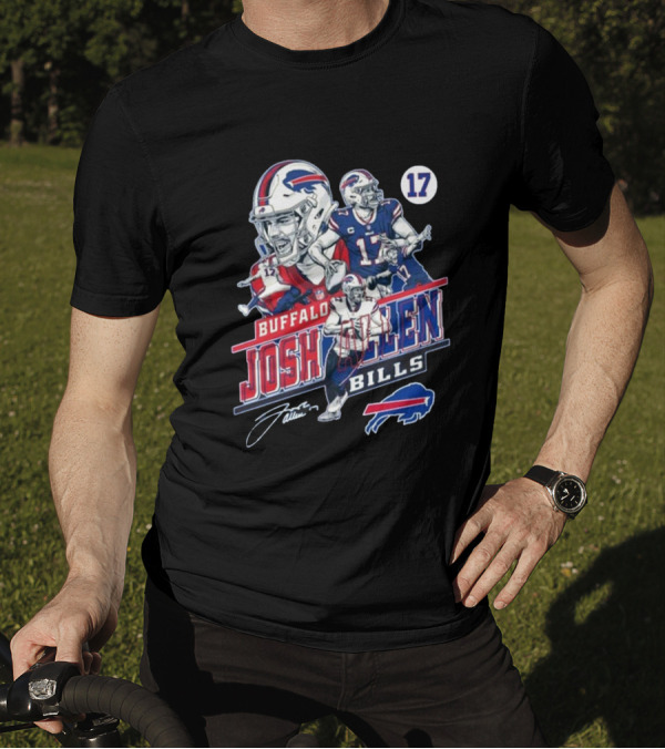 Buffalo Bills Josh Allen Number 17 Forever True Legends In Our Hearts T-Shirt